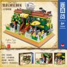 ZHEGAO DZ6002 6002 non  QUÁN CÀ PHÊ XE LỬA bộ đồ chơi xếp lắp ráp ghép mô hình Creator Expert TRAIN COFFEE HOUSE Chuyên Gia Sáng Tạo 1081 khối