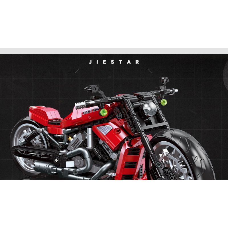 JIESTAR 91020 non  HARLEY DAVIDSON ĐÊM BÁNH LÁI bộ đồ chơi xếp lắp ráp ghép mô hình  NIGHT ROD Kỹ Thuật Công Nghệ Cao Mô Hình Phương Tiện 849 khối