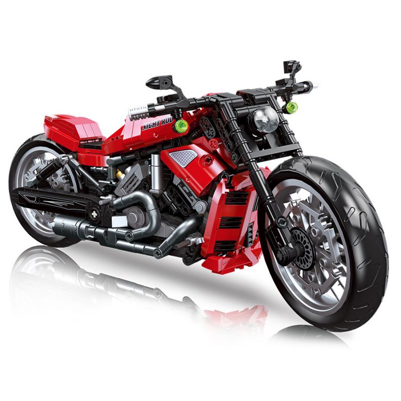 JIESTAR 91020 non  HARLEY DAVIDSON ĐÊM BÁNH LÁI bộ đồ chơi xếp lắp ráp ghép mô hình  NIGHT ROD Kỹ Thuật Công Nghệ Cao Mô Hình Phương Tiện 849 khối