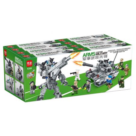 MINGDI K208 non  TIÊN PHONG VŨ TRANG QUÂN SỰ 8 TỔ HỢP bộ đồ chơi xếp lắp ráp ghép mô hình Military Army Quân Sự Bộ Đội 827 khối