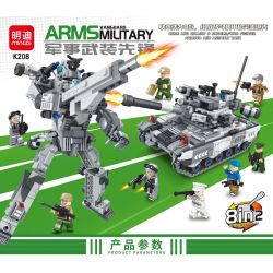 MINGDI K208 non  TIÊN PHONG VŨ TRANG QUÂN SỰ 8 TỔ HỢP bộ đồ chơi xếp lắp ráp ghép mô hình Military Army Quân Sự Bộ Đội 827 khối