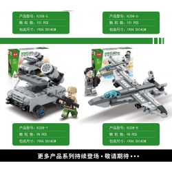 MINGDI K208 non  TIÊN PHONG VŨ TRANG QUÂN SỰ 8 TỔ HỢP bộ đồ chơi xếp lắp ráp ghép mô hình Military Army Quân Sự Bộ Đội 827 khối
