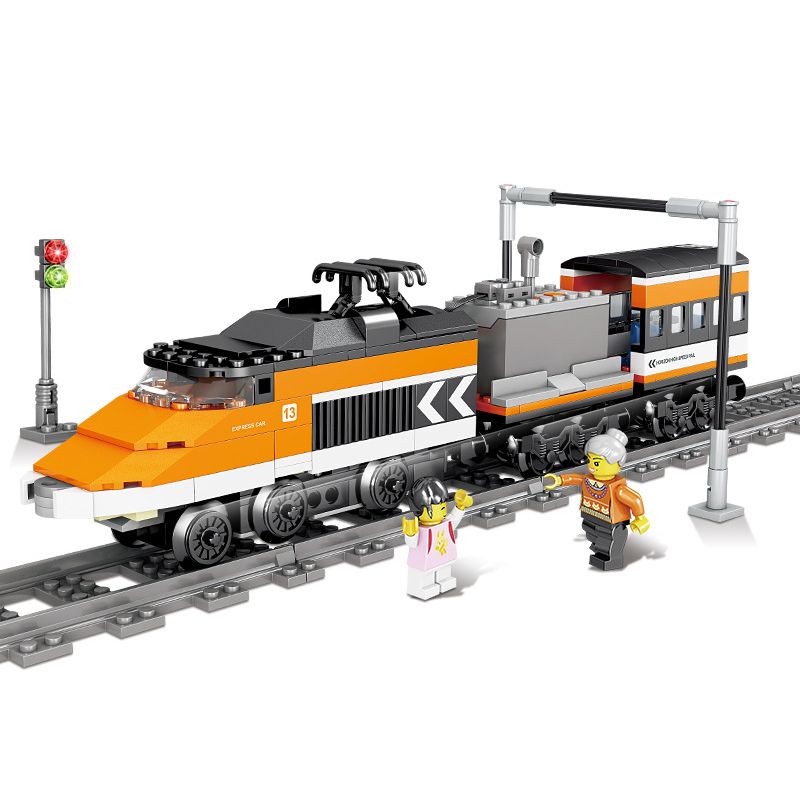 Bozhi 98241 non Lego ĐẦU MÁY CAO TỐC TIANJI bộ đồ chơi xếp lắp ráp ghép mô hình Trains CITY TRAIN Tàu Hỏa 342 khối