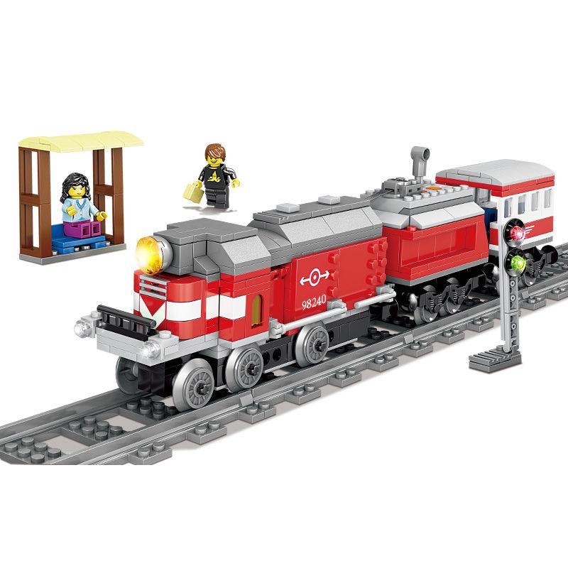 Bozhi 98240 non Lego ĐẦU MÁY DIESEL ĐÔNG PHƯƠNG 5 bộ đồ chơi xếp lắp ráp ghép mô hình Trains CITY TRAIN Tàu Hỏa 387 khối