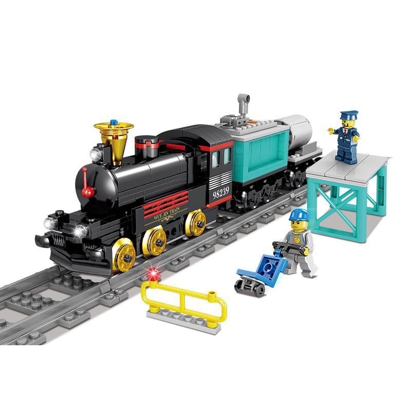 Bozhi 98239 non Lego TÀU NHẢY bộ đồ chơi xếp lắp ráp ghép mô hình Trains CITY TRAIN Tàu Hỏa 332 khối