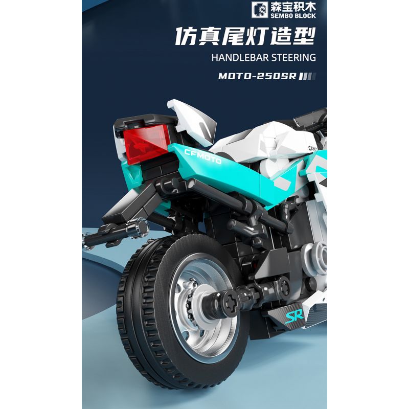 SEMBO 705301 non  GIÓ XUÂN XE MÁY 250SR bộ đồ chơi xếp lắp ráp ghép mô hình Motorcycle Motorbike CFMOTO Xe Hai Bánh 304 khối