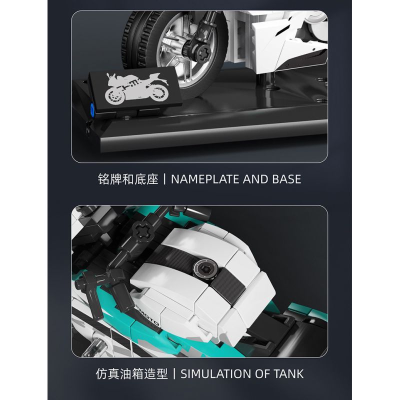 SEMBO 705301 non  GIÓ XUÂN XE MÁY 250SR bộ đồ chơi xếp lắp ráp ghép mô hình Motorcycle Motorbike CFMOTO Xe Hai Bánh 304 khối