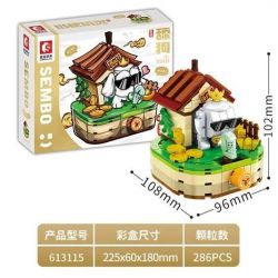 SEMBO 613115 non  LIẾM CON CHÓ bộ đồ chơi xếp lắp ráp ghép mô hình 286 khối