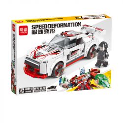 MINGDI 10089 non  ĐUA XE MECH 4 KẾT HỢP bộ đồ chơi xếp lắp ráp ghép mô hình SPEED DEFORMATION 815 khối