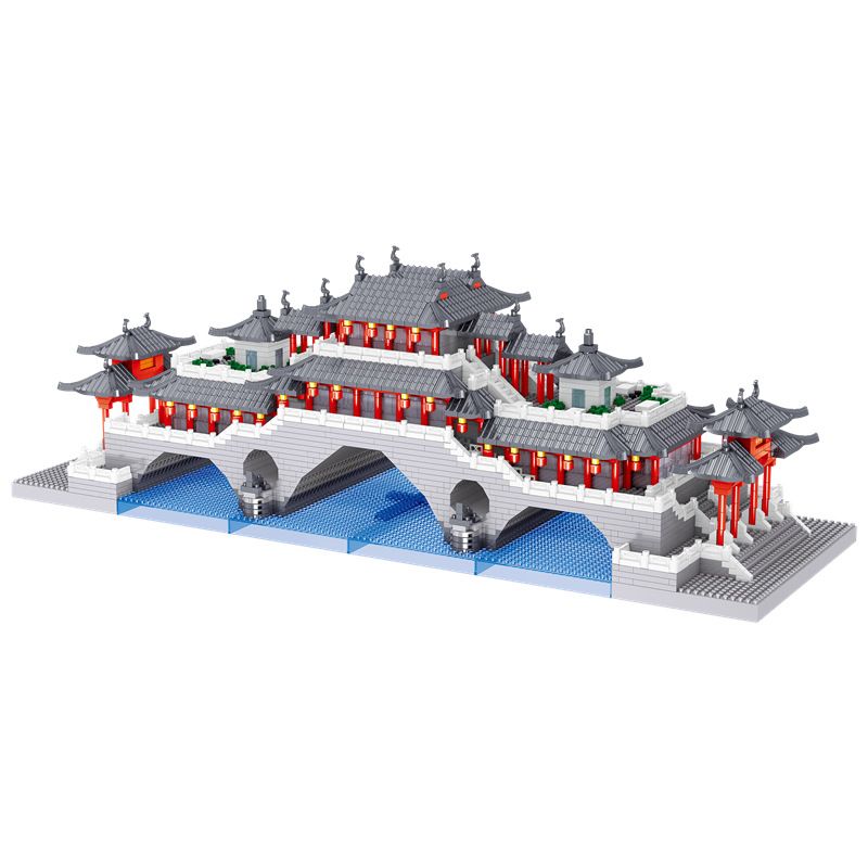 ZHEGAO LZ8234 8234 non Lego CHÙA CẦU AN THUẬN ??? THÀNH ĐÔ TỨ XUYÊN bộ đồ chơi xếp lắp ráp ghép mô hình Creator ANSHUN CORRIDOR BRIDGE Sáng Tạo 4503 khối