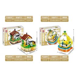 SEMBO 613113 non  CÁ THEO YÊU CẦU bộ đồ chơi xếp lắp ráp ghép mô hình 332 khối