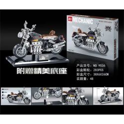 FAIR 9036 non  XE MÁY MÀU ĐEN bộ đồ chơi xếp lắp ráp ghép mô hình Motorcycle Motorbike Xe Hai Bánh 283 khối