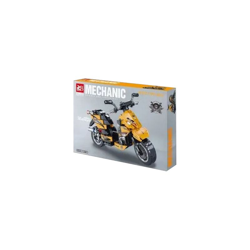 FAIR 9034 non Lego XE MÁY MÀU VÀNG bộ đồ chơi xếp lắp ráp ghép mô hình Motorcycle Motorbike Xe Hai Bánh 270 khối