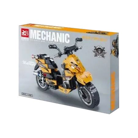 FAIR 9034 non  XE MÁY MÀU VÀNG bộ đồ chơi xếp lắp ráp ghép mô hình Motorcycle Motorbike Xe Hai Bánh 270 khối