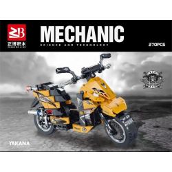 FAIR 9034 non  XE MÁY MÀU VÀNG bộ đồ chơi xếp lắp ráp ghép mô hình Motorcycle Motorbike Xe Hai Bánh 270 khối