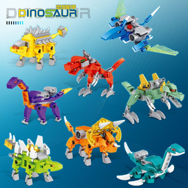 ZHEGAO QL0273 0273 non  CƠ KHÍ KHỦNG LONG 8 PHONG CÁCH bộ đồ chơi xếp lắp ráp ghép mô hình Dino DINOSAUR 640 khối ZHEGAO QL0273 0273 non  CƠ KHÍ KHỦNG LONG 8 PHONG CÁCH bộ đồ chơi xếp lắp ráp ghép mô hình Dino DINOSAUR 640 khối
