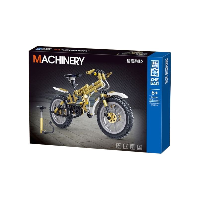 ZHEGAO QL1294 1294 non Lego GAUDI XE ĐẠP LEO NÚI bộ đồ chơi xếp lắp ráp ghép mô hình Technic MOUNTAIN BIKE Kỹ Thuật Công Nghệ Cao Mô Hình Phương Tiện 242 khối