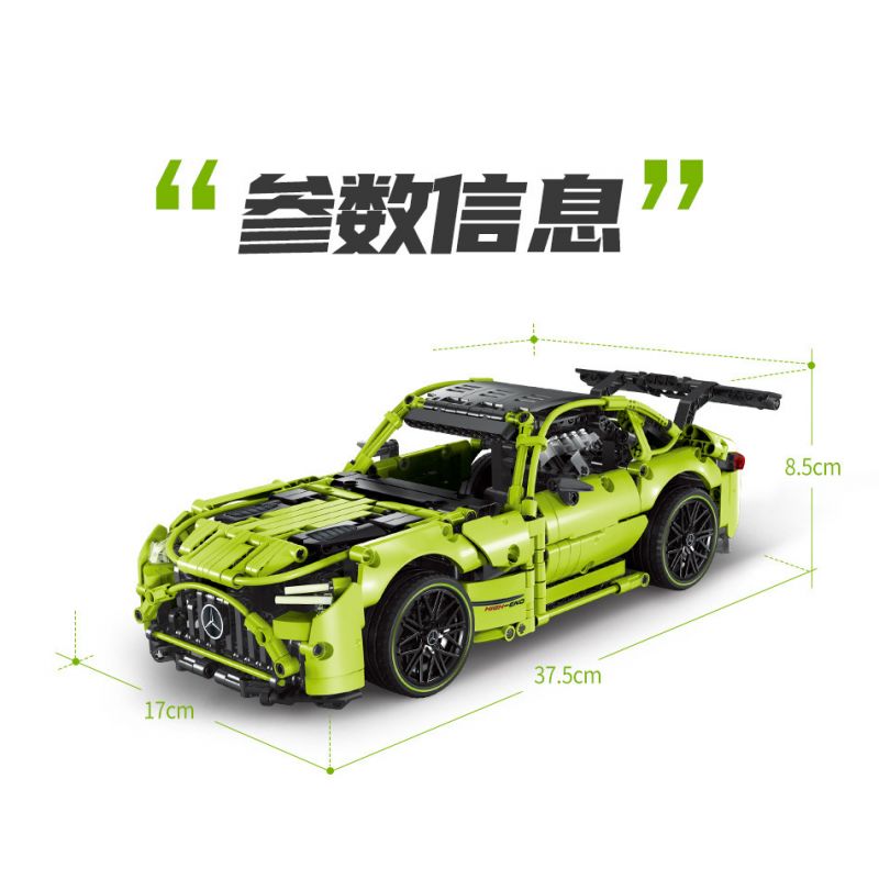 EXTRAORDINARY F10004 10004 non  YÊU TINH XANH MERCEDES AMG tỷ lệ 1:14 bộ đồ chơi xếp lắp ráp ghép mô hình  Kỹ Thuật Công Nghệ Cao Mô Hình Phương Tiện 1139 khối