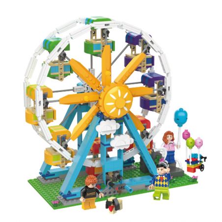 JAKI JK2180 2180 non  CÔNG VIÊN GIẢI TRÍ XIXI VÒNG ĐU QUAY YANGGUAN CẦU VỒNG TÔ CẢN NĂNG ĐỘNG bộ đồ chơi xếp lắp ráp ghép mô hình Creator 3 In 1 Sáng Tạo Với 3 Mẫu