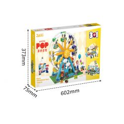 JAKI JK2180 2180 non  CÔNG VIÊN GIẢI TRÍ XIXI VÒNG ĐU QUAY YANGGUAN CẦU VỒNG TÔ CẢN NĂNG ĐỘNG bộ đồ chơi xếp lắp ráp ghép mô hình Creator 3 In 1 Sáng Tạo Với 3 Mẫu
