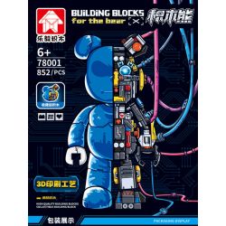 LEYI 78001 78002 78003 non  CON GẤU bộ đồ chơi xếp lắp ráp ghép mô hình 852 khối