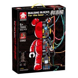 LEYI 78001 78002 78003 non  CON GẤU bộ đồ chơi xếp lắp ráp ghép mô hình 852 khối