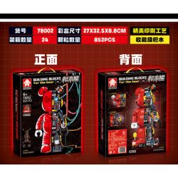 LEYI 78001 78002 78003 non  CON GẤU bộ đồ chơi xếp lắp ráp ghép mô hình 852 khối