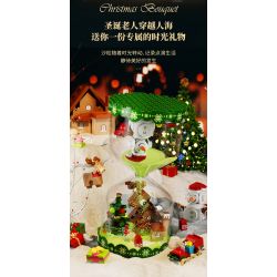 SEMBO 605027 non  ĐỒNG HỒ CÁT GIÁNG SINH bộ đồ chơi xếp lắp ráp ghép mô hình Christmas CHRISTMAS HOURGLASS