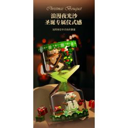 SEMBO 605027 non  ĐỒNG HỒ CÁT GIÁNG SINH bộ đồ chơi xếp lắp ráp ghép mô hình Christmas CHRISTMAS HOURGLASS