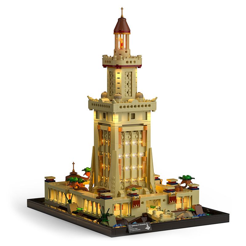 FUNWHOLE F9008 9008 non Lego NGỌN HẢI ĐĂNG ALEXANDRIA bộ đồ chơi xếp lắp ráp ghép mô hình Creator Expert THE LIGHTHOUSE OF ALEXANDRIA Chuyên Gia Sáng Tạo 1677 khối