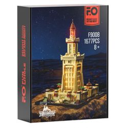 FUNWHOLE F9008 9008 non  NGỌN HẢI ĐĂNG ALEXANDRIA bộ đồ chơi xếp lắp ráp ghép mô hình Creator Expert THE LIGHTHOUSE OF ALEXANDRIA Chuyên Gia Sáng Tạo 1677 khối