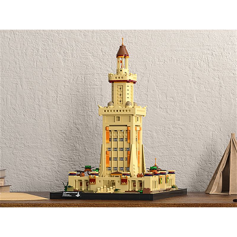 FUNWHOLE F9008 9008 non  NGỌN HẢI ĐĂNG ALEXANDRIA bộ đồ chơi xếp lắp ráp ghép mô hình Creator Expert THE LIGHTHOUSE OF ALEXANDRIA Chuyên Gia Sáng Tạo 1677 khối