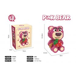 STUBBORN CARD 13608 non  GẤU DÂU bộ đồ chơi xếp lắp ráp ghép mô hình Creator PINK BEAR Sáng Tạo 1118 khối