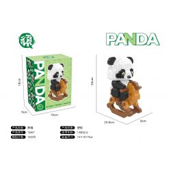 STUBBORN CARD 13607 non  GẤU TRÚC LẮC bộ đồ chơi xếp lắp ráp ghép mô hình Creator PANDA Sáng Tạo 1262 khối