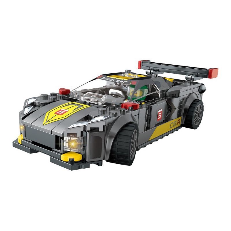 ZUANMA 096D non Lego TÀU HỘ TỐNG bộ đồ chơi xếp lắp ráp ghép mô hình Speed Champions Racing Cars Đua Xe Công Thức 341 khối