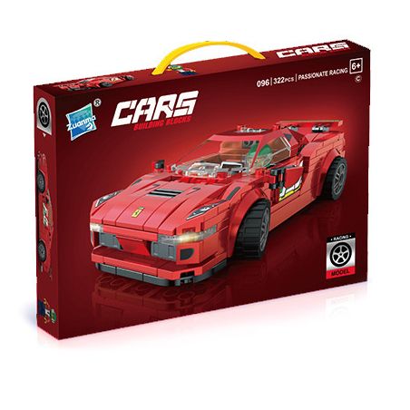ZUANMA 096C non  FERRARI bộ đồ chơi xếp lắp ráp ghép mô hình Speed Champions Racing Cars Đua Xe Công Thức 322 khối