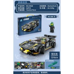 ZUANMA 096B non  FORD GT bộ đồ chơi xếp lắp ráp ghép mô hình Speed Champions Racing Cars Đua Xe Công Thức 324 khối