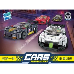 ZUANMA 096B non  FORD GT bộ đồ chơi xếp lắp ráp ghép mô hình Speed Champions Racing Cars Đua Xe Công Thức 324 khối