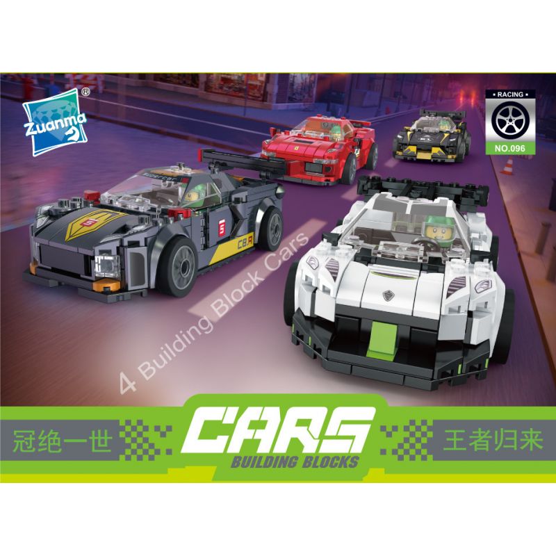 ZUANMA 096A non  KOENIGSEGG bộ đồ chơi xếp lắp ráp ghép mô hình Speed Champions Racing Cars Đua Xe Công Thức 322 khối