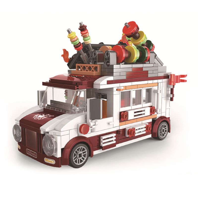 ZHEGAO 00318 non Lego XE ĐẨY BBQ bộ đồ chơi xếp lắp ráp ghép mô hình Creator Sáng Tạo 498 khối