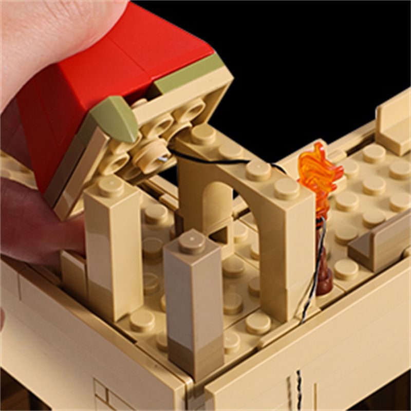 FUNWHOLE F9005 9005 non  LÂU ĐÀI VÁCH ĐÁ bộ đồ chơi xếp lắp ráp ghép mô hình Medieval Castle CASTLE ON THE CLIFF Chiến Tranh Trung Cổ 1044 khối