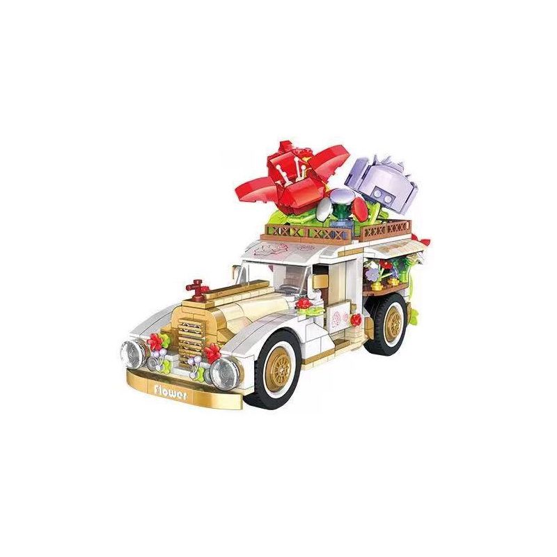 ZHEGAO 00308 non Lego PHAO NỔI bộ đồ chơi xếp lắp ráp ghép mô hình Creator FLOWER CAR Sáng Tạo 527 khối