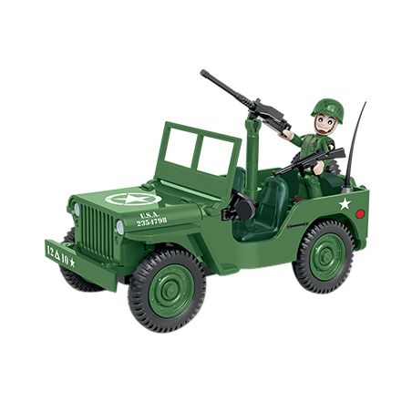 COBI CHARACTER BUILDING 2399 non  XE JEEP WILLYS MB bộ đồ chơi xếp lắp ráp ghép mô hình Military Army Quân Sự Bộ Đội 91 khối
