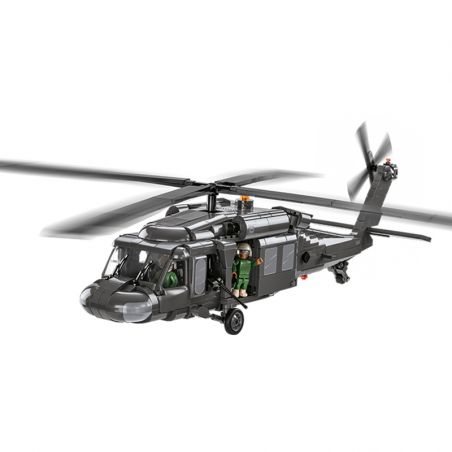 COBI CHARACTER BUILDING 5817 non  MÁY BAY TRỰC THĂNG DIỀU HÂU ĐEN tỷ lệ 1:32 bộ đồ chơi xếp lắp ráp ghép mô hình Military Army SIKORSKY UH-60 BLACK HAWK Quân Sự Bộ Đội 905 khối