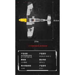 COBI CHARACTER BUILDING 5727 non  MÁY BAY CHIẾN ĐẤU MESSERSCHMITT BF109E3 tỷ lệ 1:32 bộ đồ chơi xếp lắp ráp ghép mô hình Military Army MESSERSCHMITT BF 109 E-3 Quân Sự Bộ Đội 333 khối