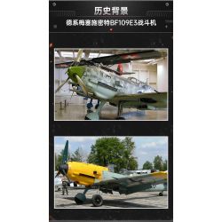 COBI CHARACTER BUILDING 5727 non  MÁY BAY CHIẾN ĐẤU MESSERSCHMITT BF109E3 tỷ lệ 1:32 bộ đồ chơi xếp lắp ráp ghép mô hình Military Army MESSERSCHMITT BF 109 E-3 Quân Sự Bộ Đội 333 khối