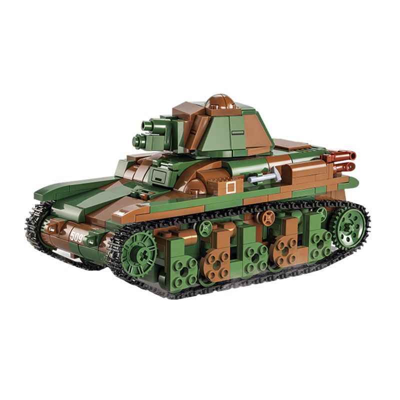 COBI CHARACTER BUILDING 2553 non Lego XE TĂNG RENAULT R35 CỦA PHÁP bộ đồ chơi xếp lắp ráp ghép mô hình Military Army Quân Sự Bộ Đội 540 khối