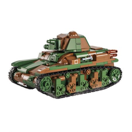 COBI CHARACTER BUILDING 2553 non  XE TĂNG RENAULT R35 CỦA PHÁP bộ đồ chơi xếp lắp ráp ghép mô hình Military Army Quân Sự Bộ Đội 540 khối