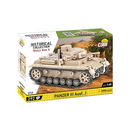 COBI CHARACTER BUILDING 2712 non  PANZER III PHIÊN BẢN SA MẠC tỷ lệ 1:48 bộ đồ chơi xếp lắp ráp ghép mô hình Frozen PANZER III AUSF. J Nữ Hoàng Băng Giá 292 khối