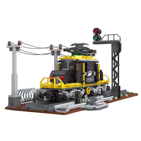 JIESTAR 59007 non  TÀU CÁ SẤU bộ đồ chơi xếp lắp ráp ghép mô hình Creator Expert CROCODILE LOCOMOTIVE Chuyên Gia Sáng Tạo 669 khối